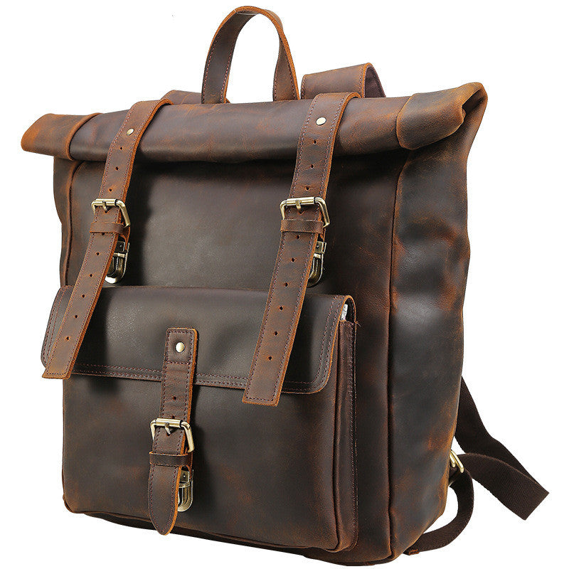 Trendy Leather Travel Backpack