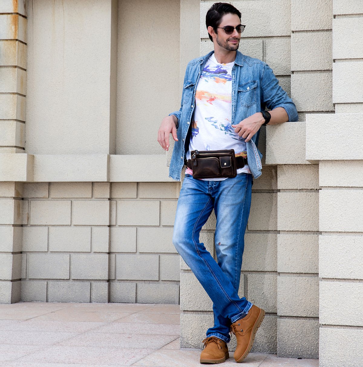 Trendy Men's Crossbody Bag