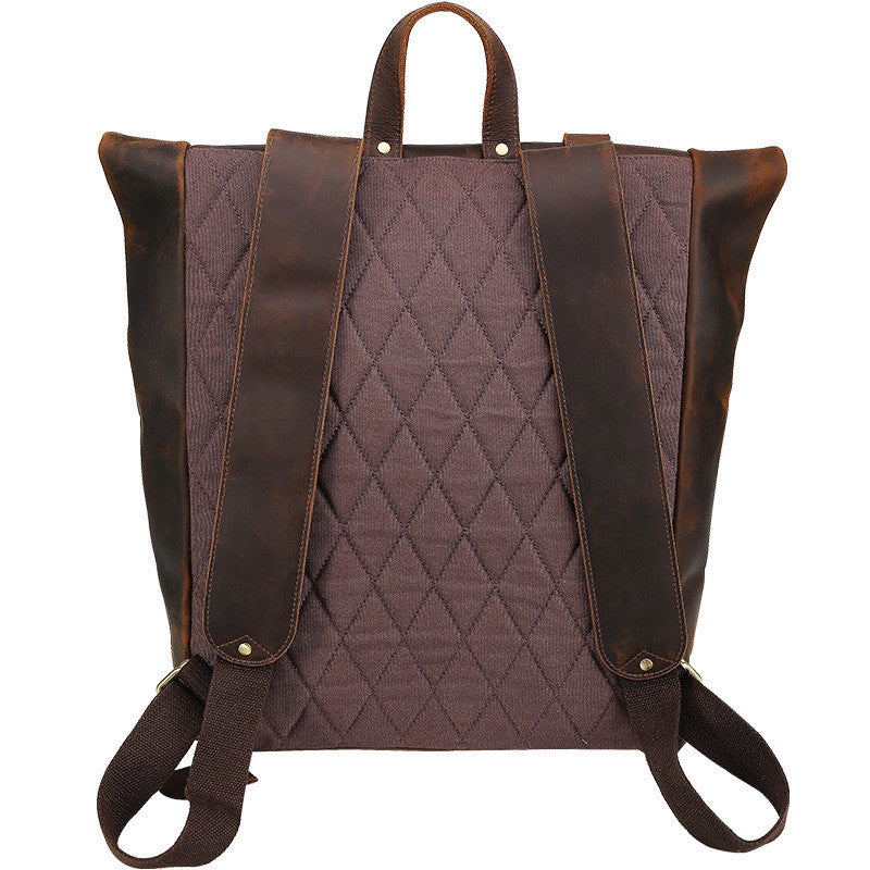 Trendy Leather Travel Backpack