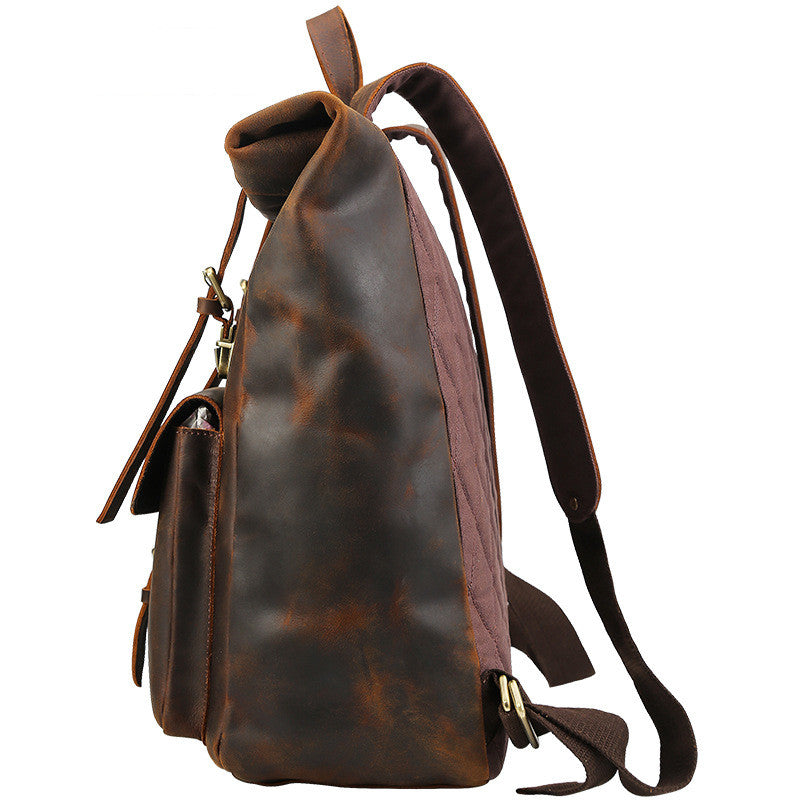 Trendy Leather Travel Backpack