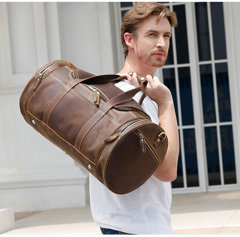 Trendy European-Style Leather Duffle