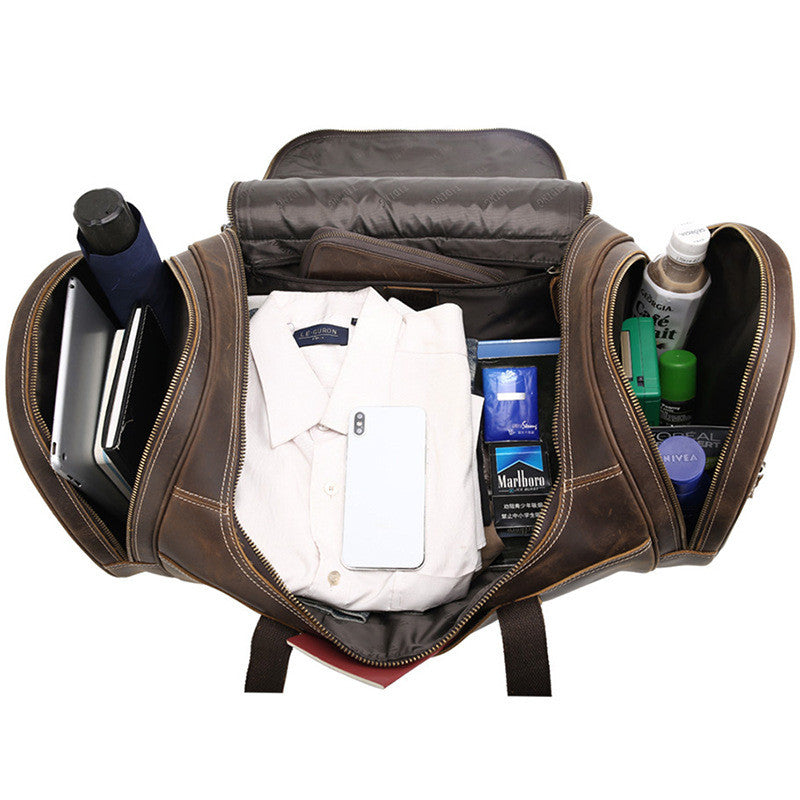 Trendy European-Style Leather Duffle