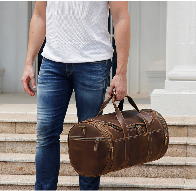 Trendy European-Style Leather Duffle