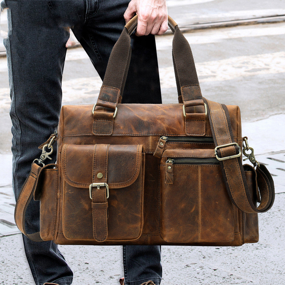 Men's Leather Duffel Bag