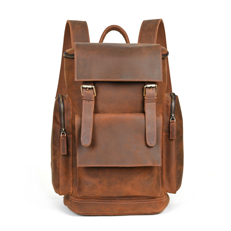 Cowhide Leather Travel Backpack