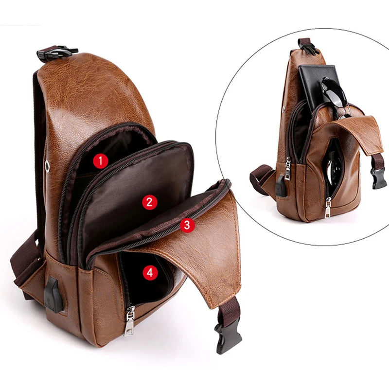 Vintage Leather Crossbody Sling