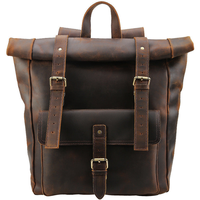 Trendy Leather Travel Backpack