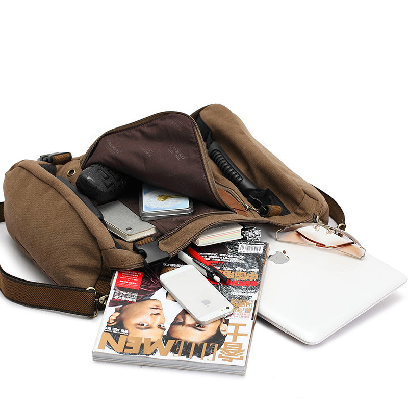 Versatile Men’s Canvas Computer Bag