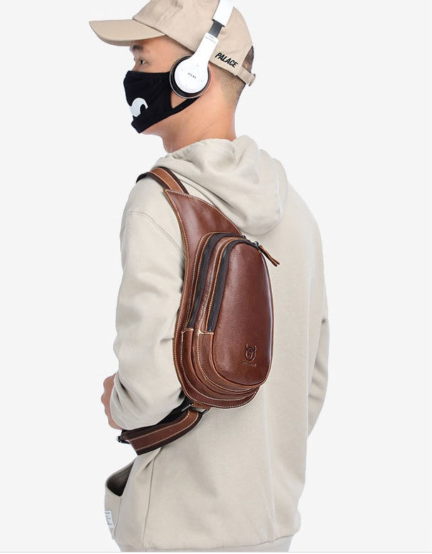 Chest Bag Genuine Leather
