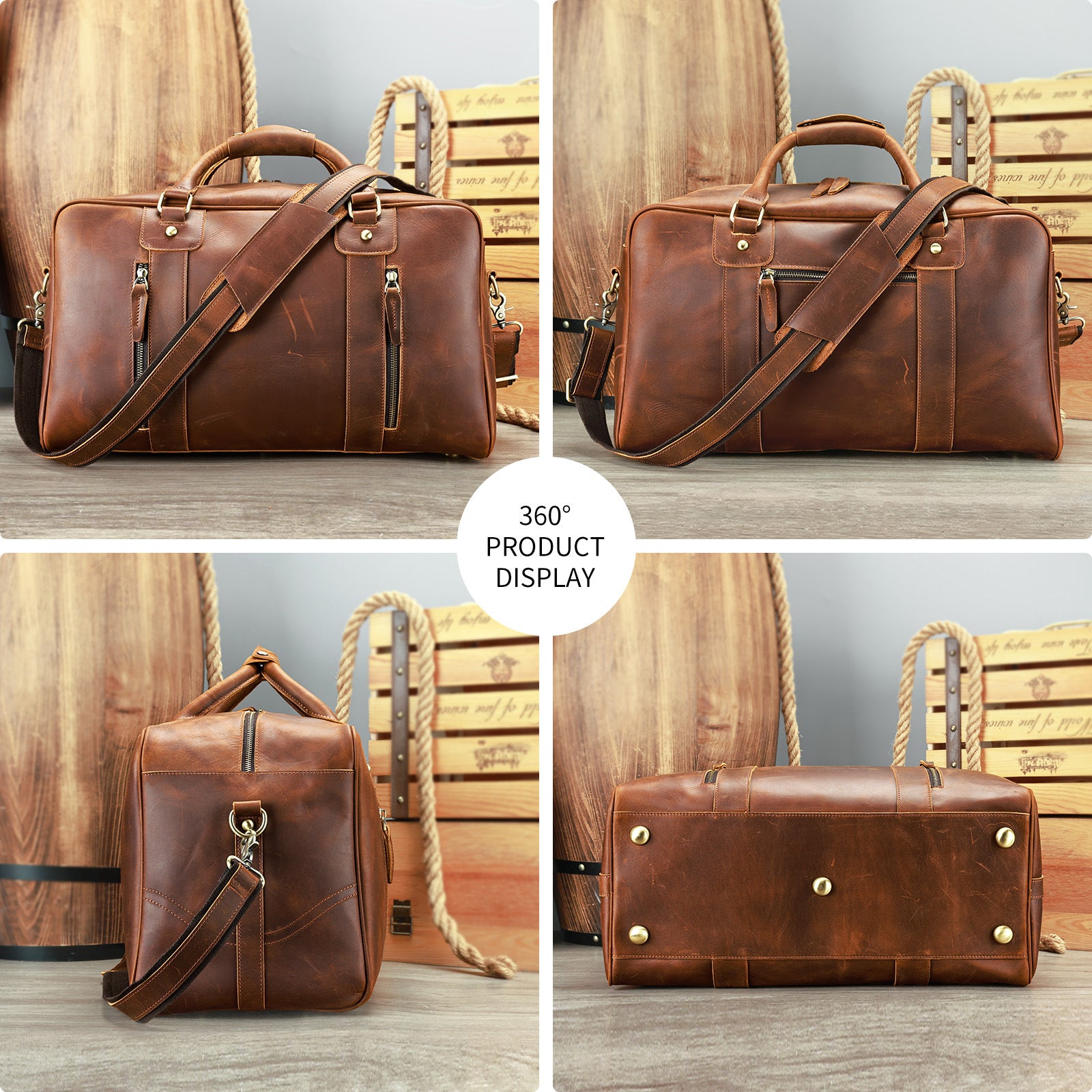 Travel Bag Genuine Leather
