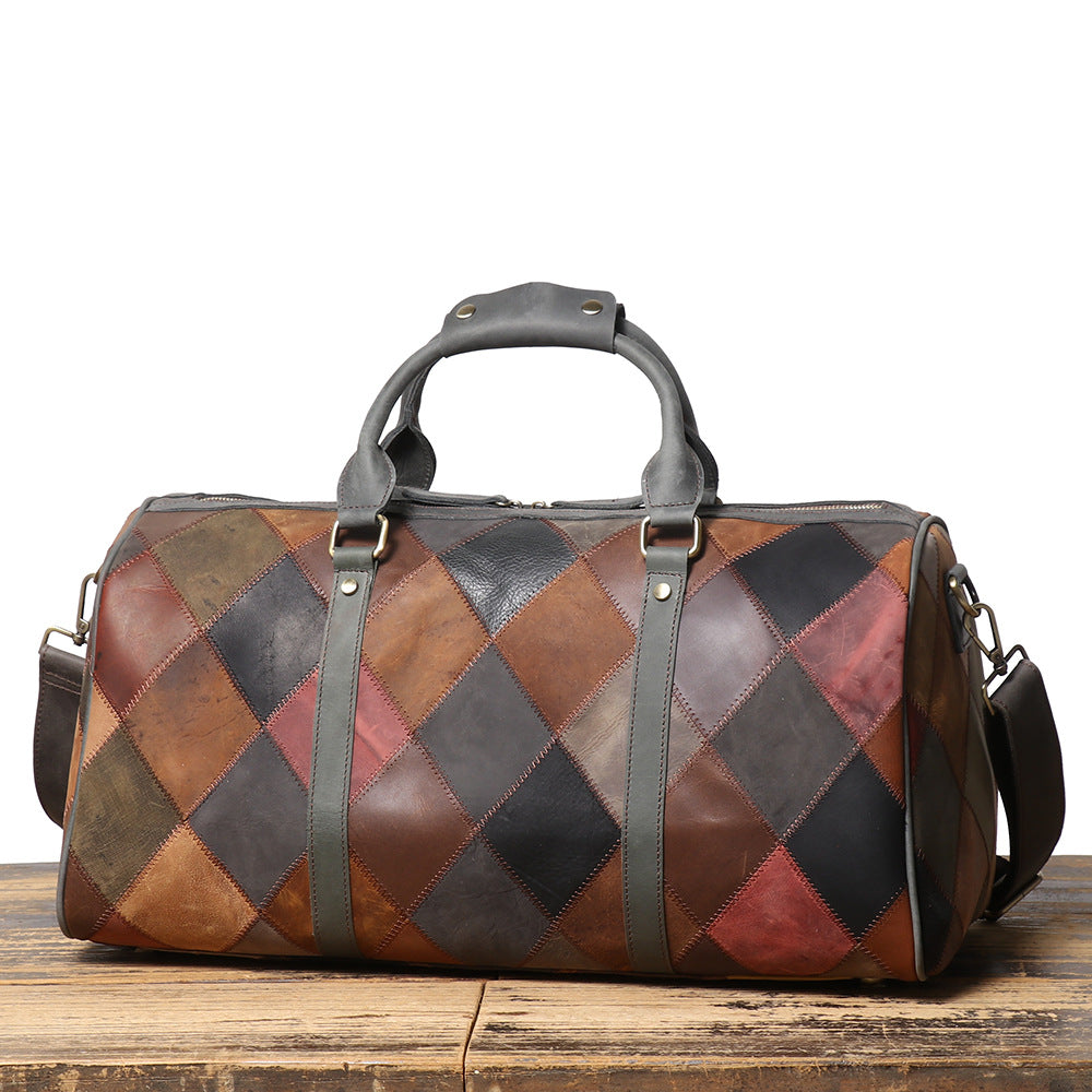 Rhombus Leather Duffle