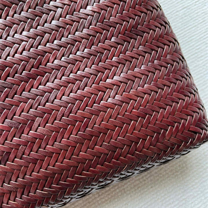 Handwoven Leather Tote