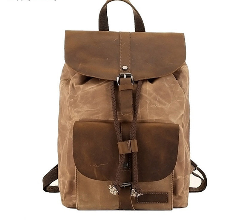 Waterproof Leather Travel Backpack