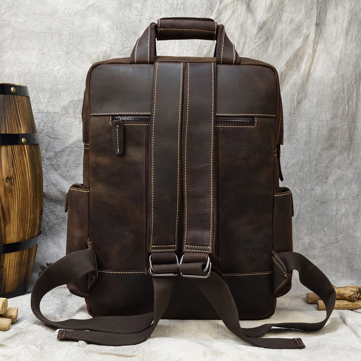 Outdoor Leisure Leather Backpack