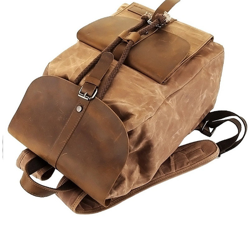 Waterproof Leather Travel Backpack