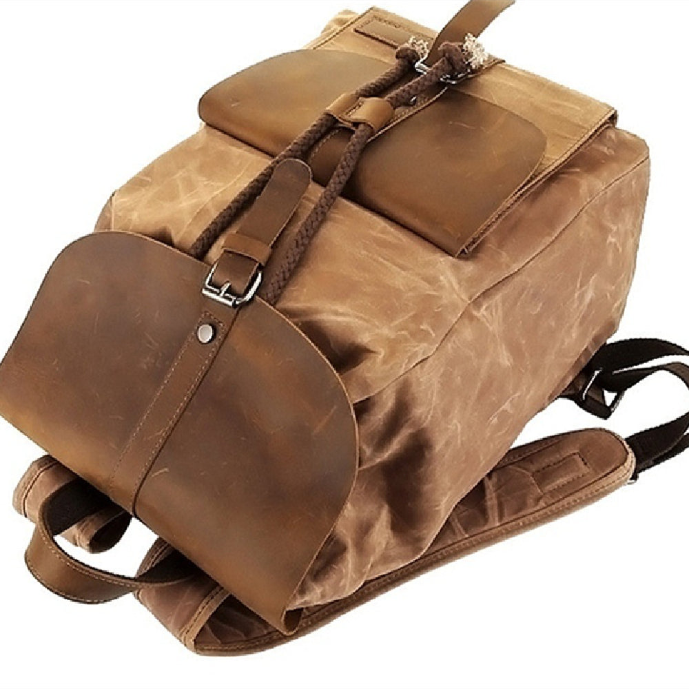 Waterproof Leather Travel Backpack