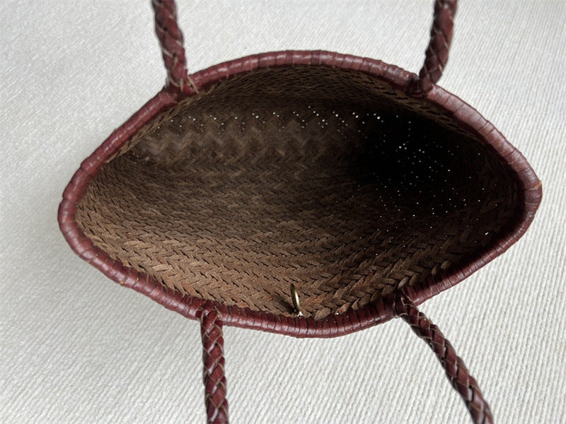 Handwoven Leather Tote