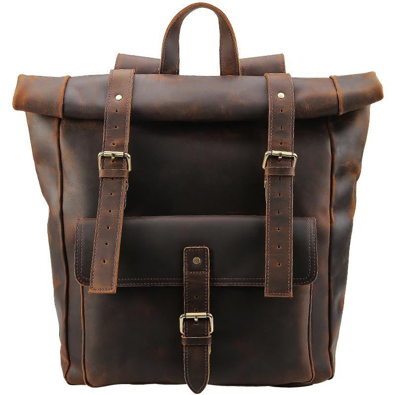 Trendy Leather Travel Backpack