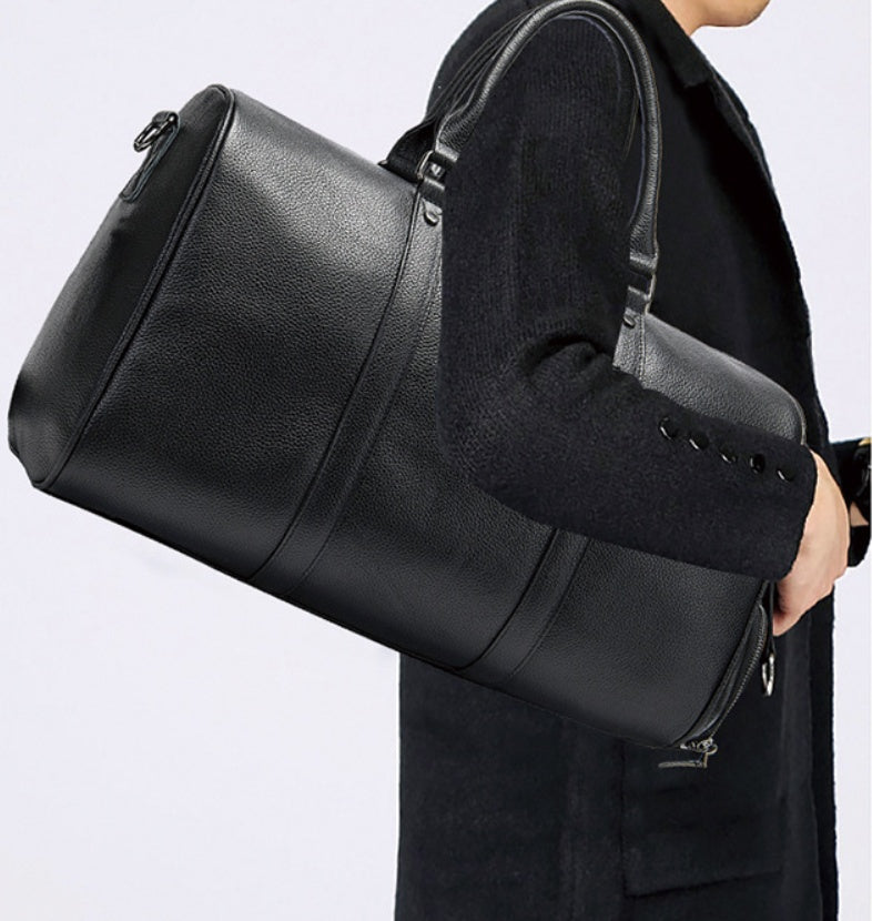 Portable Leather Travel Bag