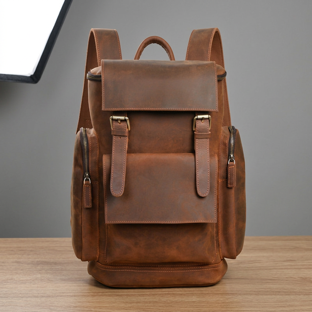 The Vista – Leather Travel Backpack