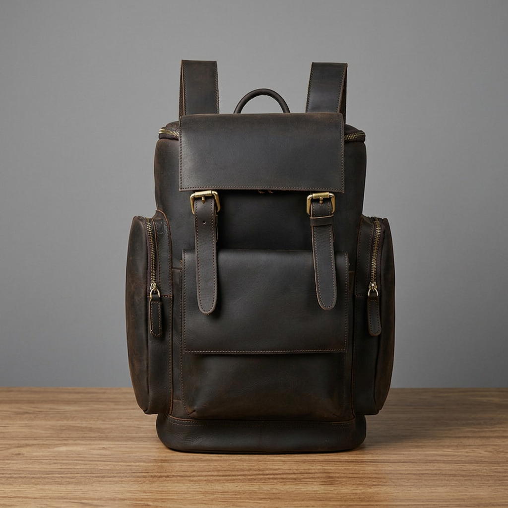 The Vista – Leather Travel Backpack