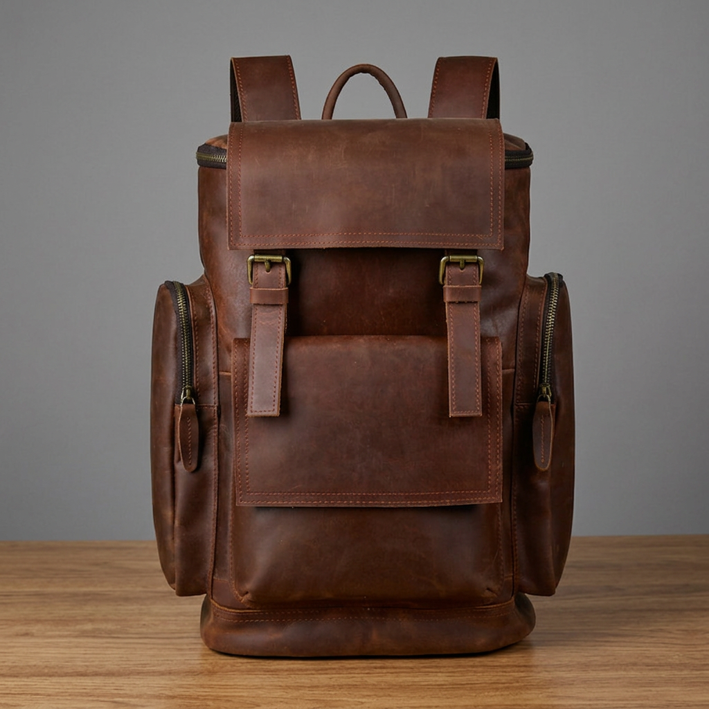 The Vista – Leather Travel Backpack