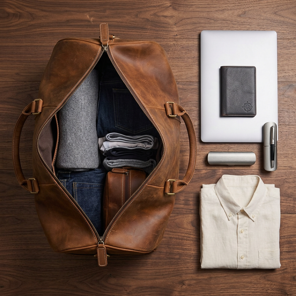 The Whitmore - Leather Travel Grip