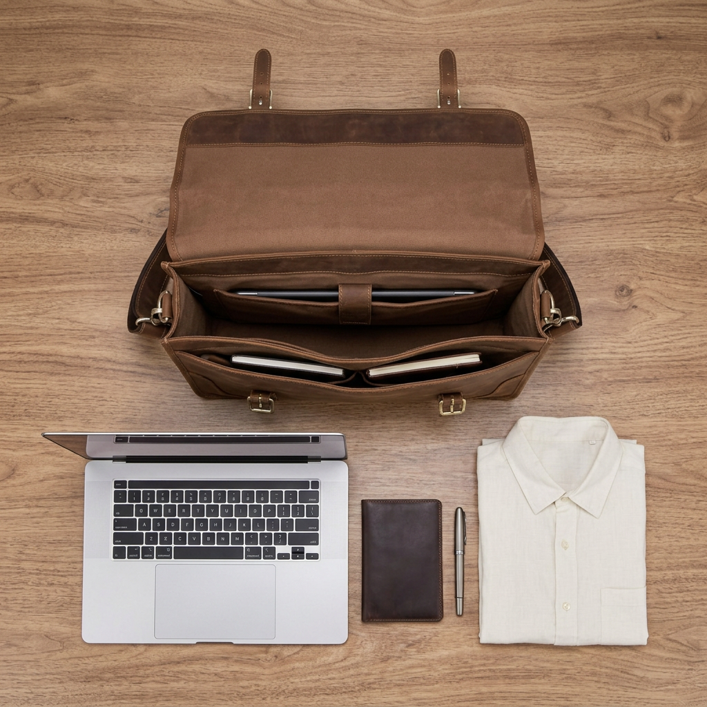 The Barrister - Leather Briefcase