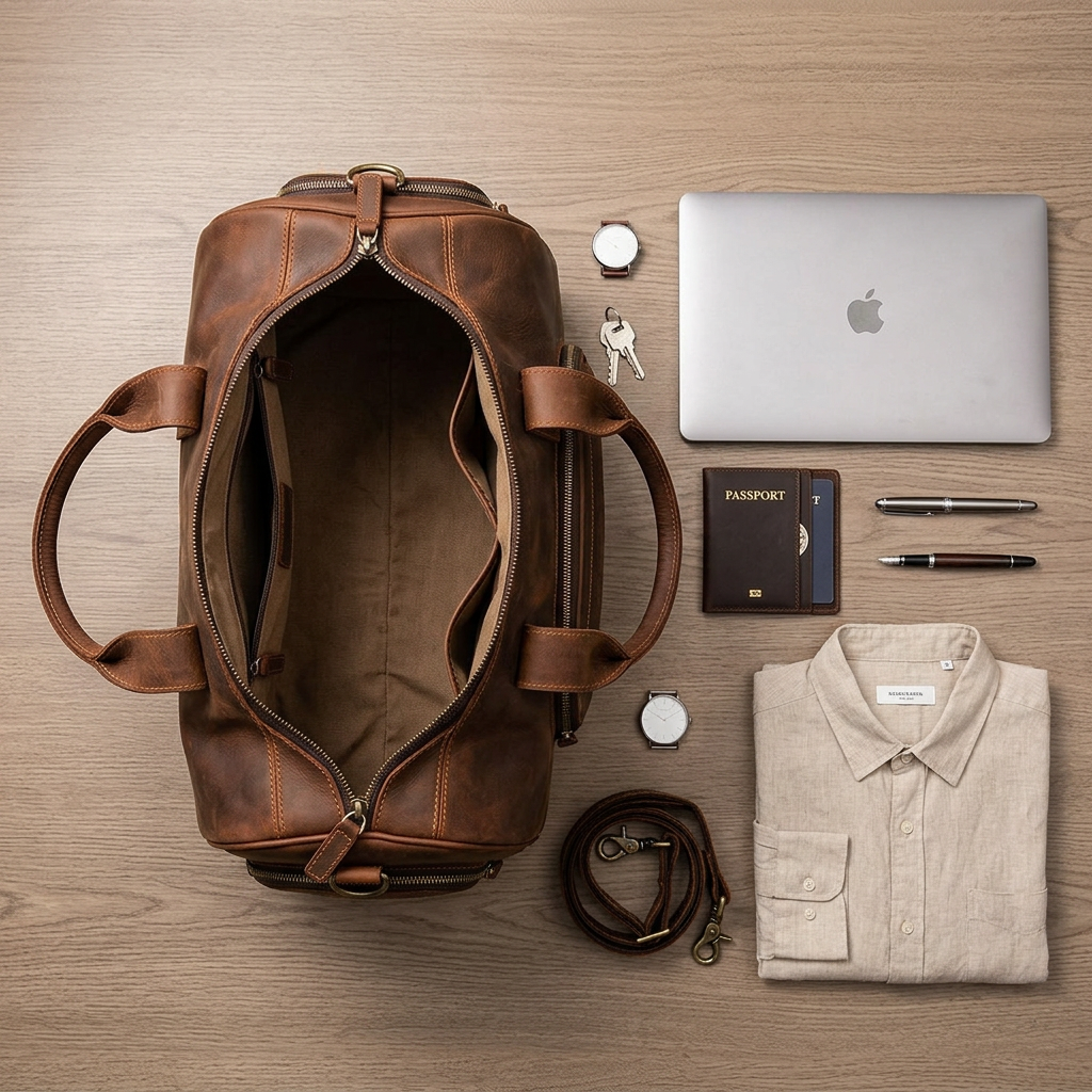 The Harlan - Leather Carryall