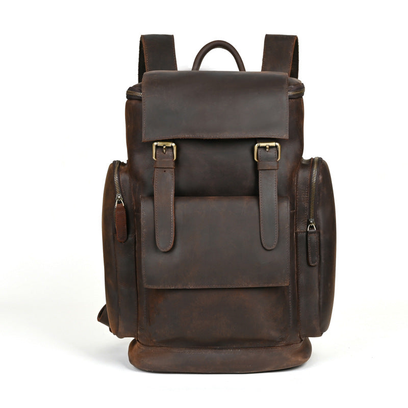 Cowhide Leather Travel Backpack