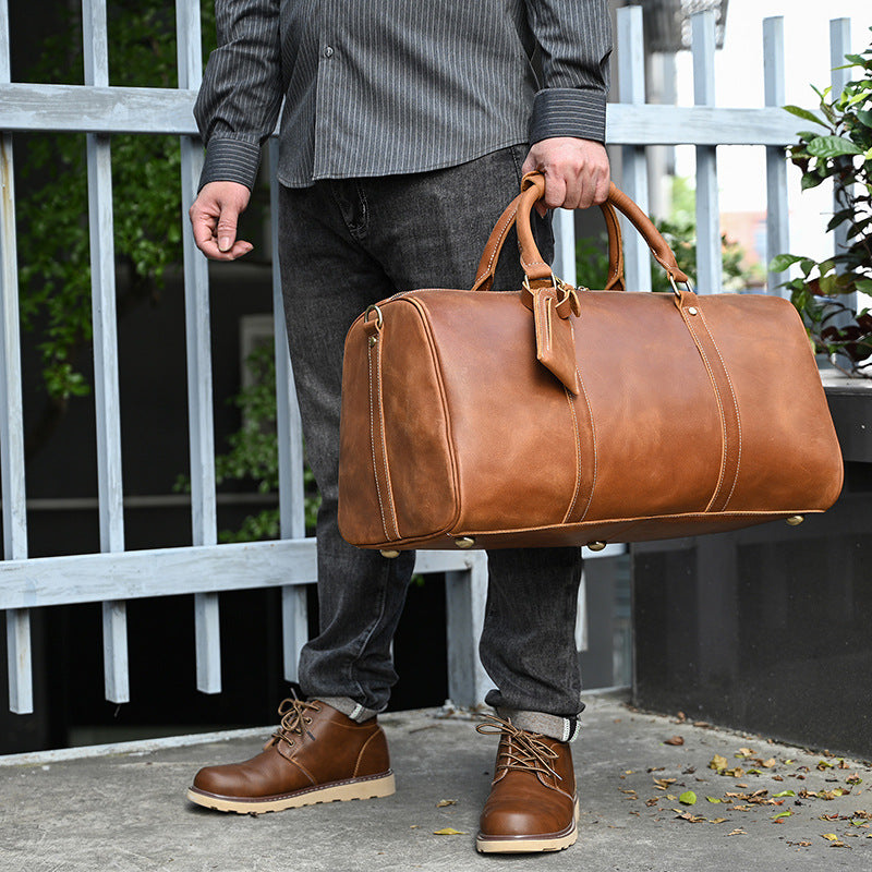 Vintage Leather Travel Duffle