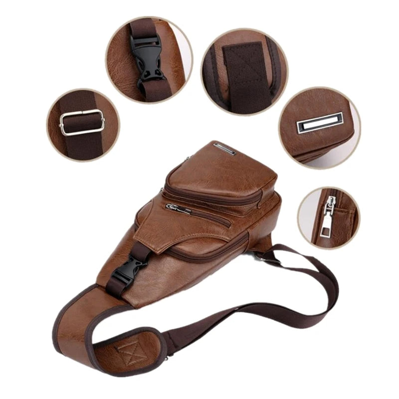 Vintage Leather Crossbody Sling