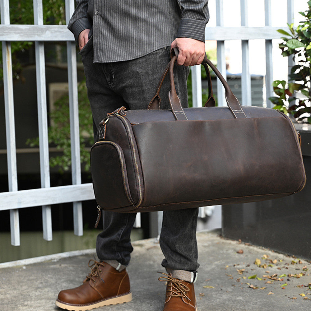 Vintage Leather Travel Duffle