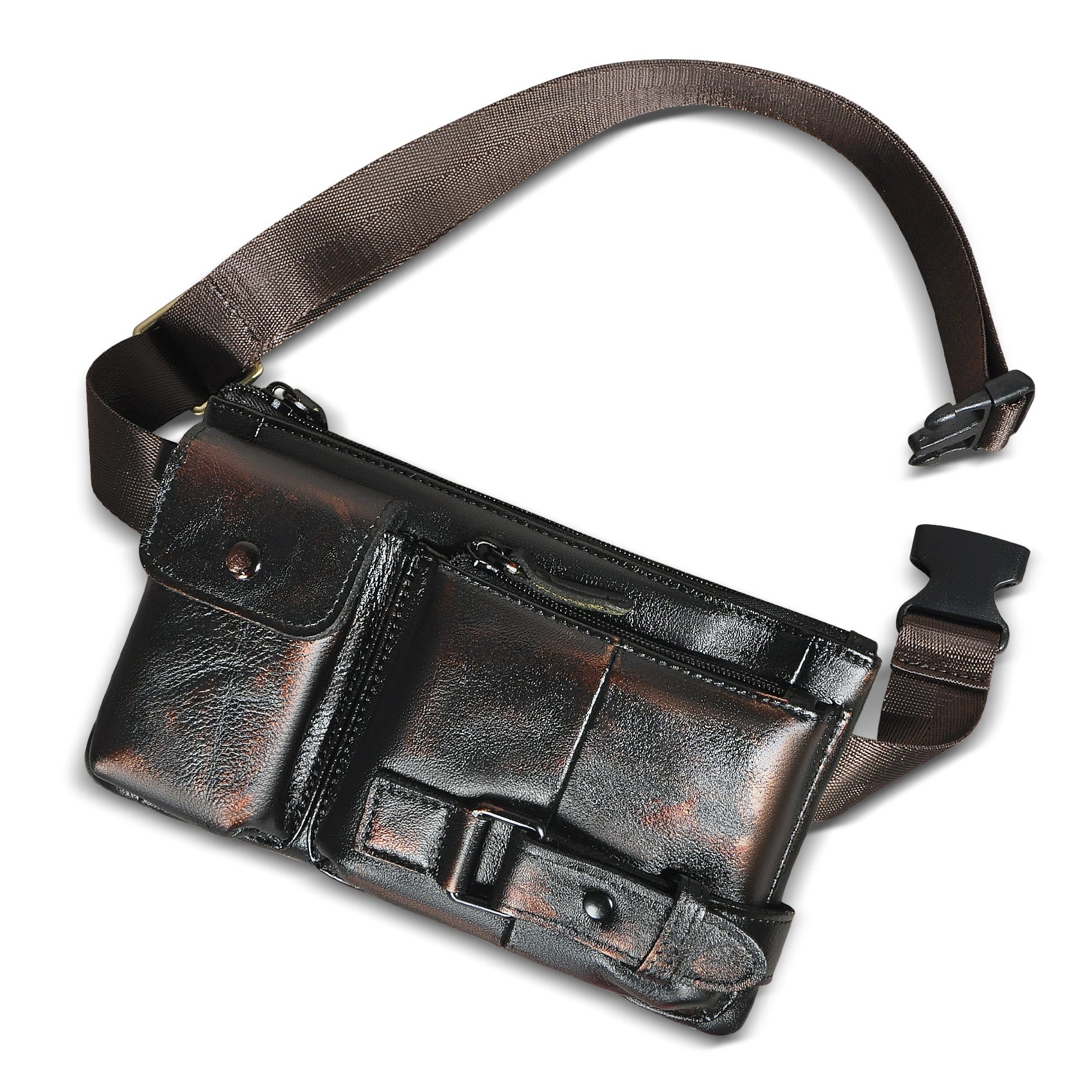 Trendy Leather Waist Bag