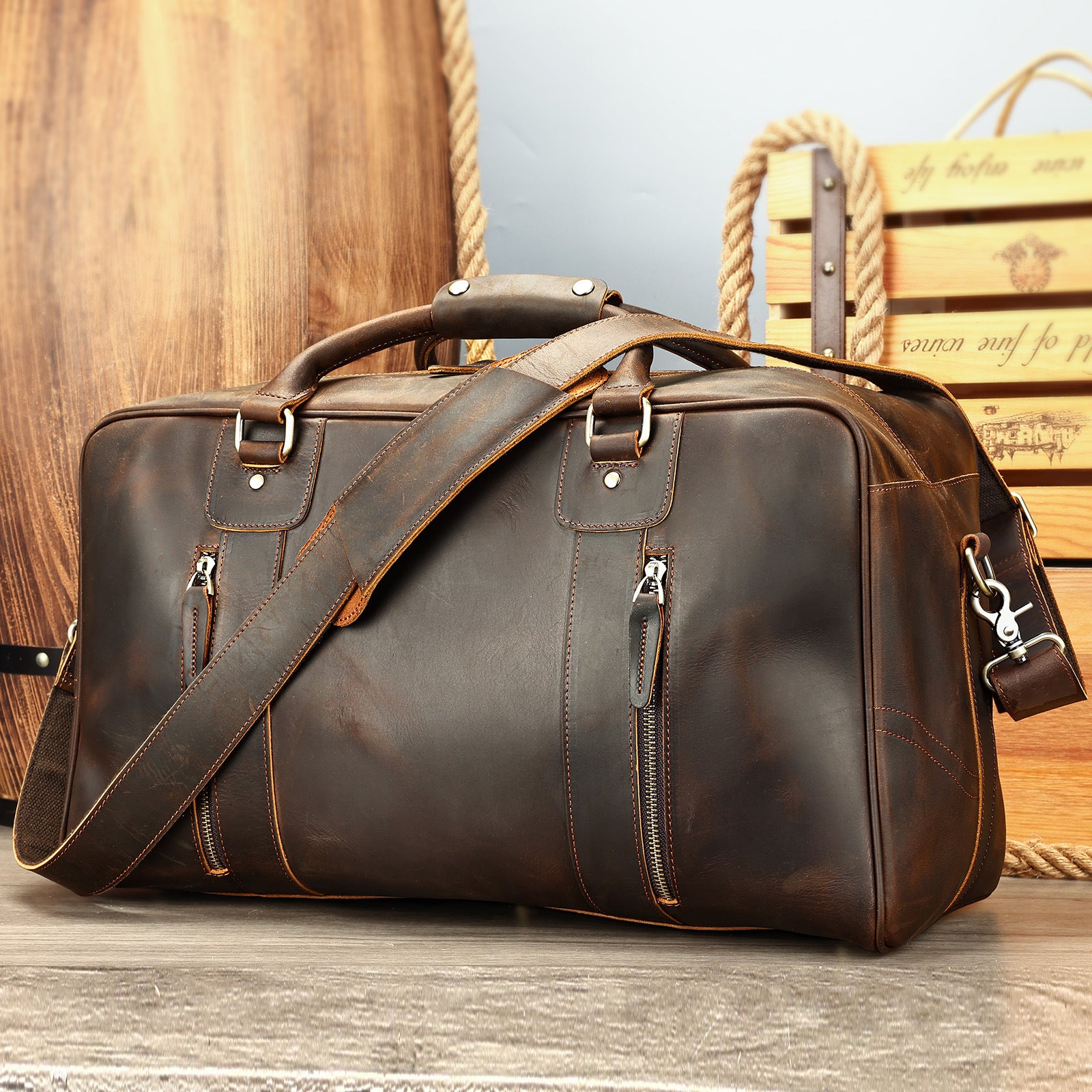 Travel Bag Genuine Leather