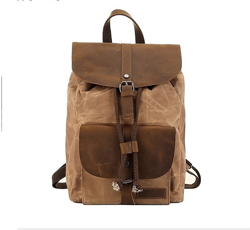 Waterproof Leather Travel Backpack