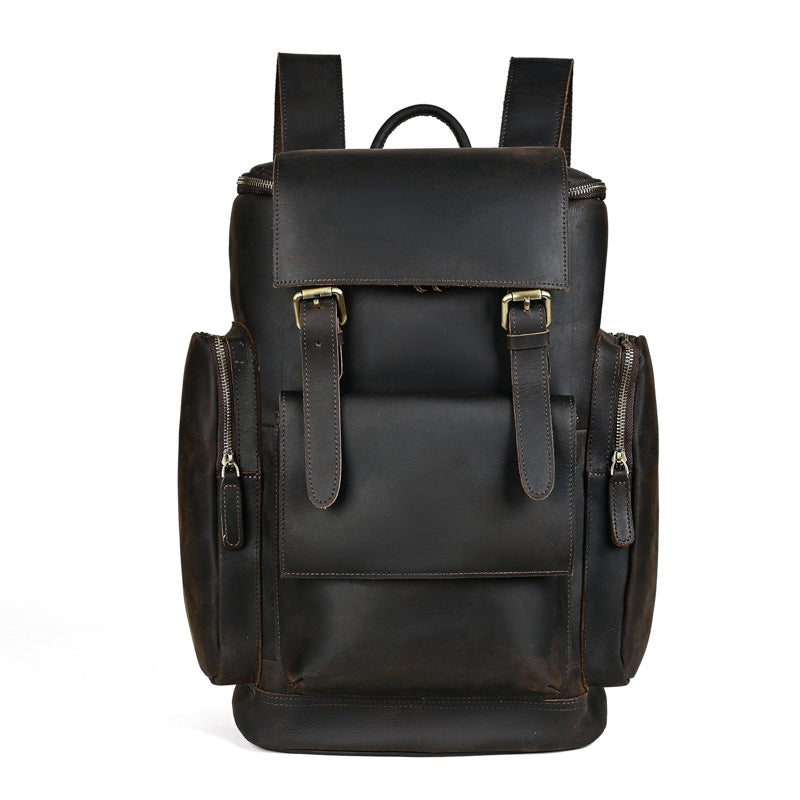Cowhide Leather Travel Backpack