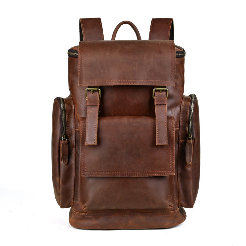 Cowhide Leather Travel Backpack