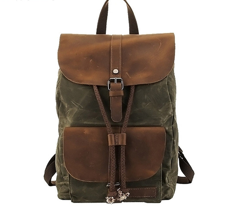 Waterproof Leather Travel Backpack