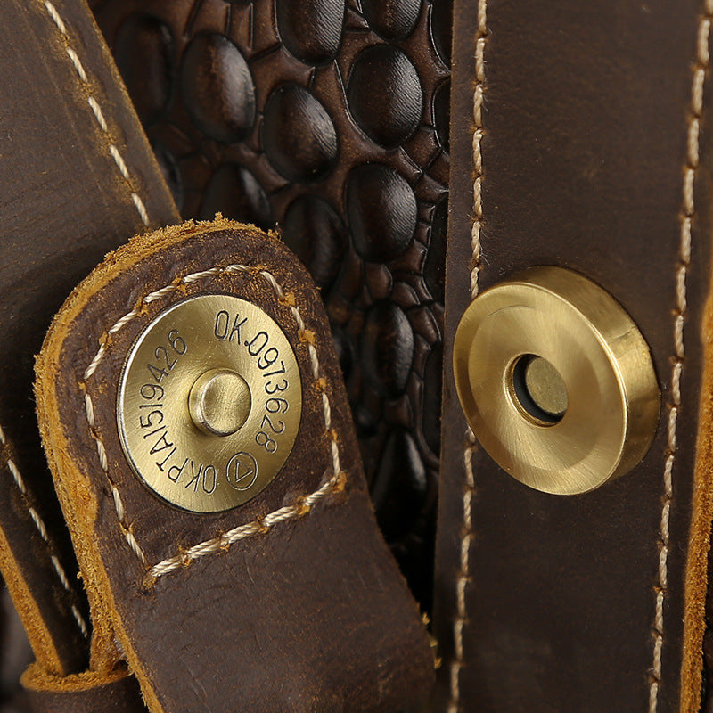 Euro Patterned Leather Duffle